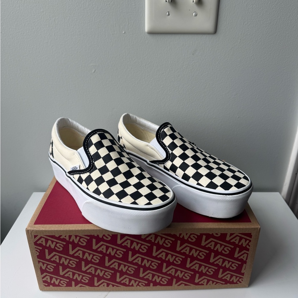 Vans Checkerboard platform Slip-Ons